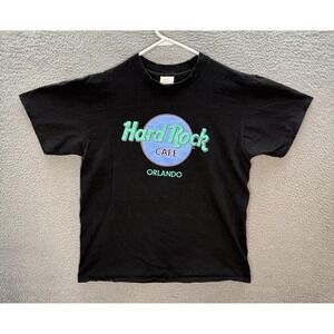 Vintage Hard Rock Cafe Shirt Adult Large Black Single Stitch Orlando Grunge 90s